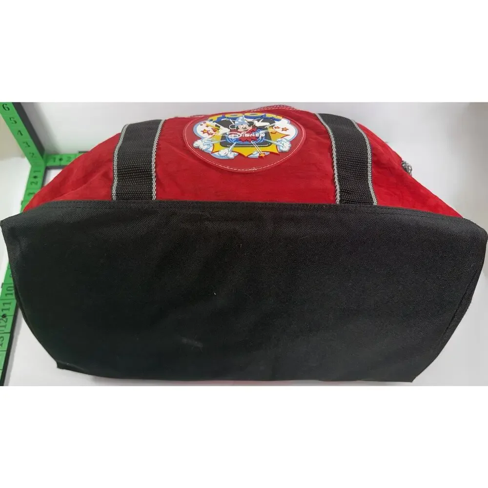 Disney Mickey Mouse Toon Duffle Bag Red Black Gym Weekender Travel  Strap